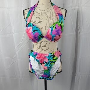 VENUS Tropical Floral Bikini - Pink, Blue, Green